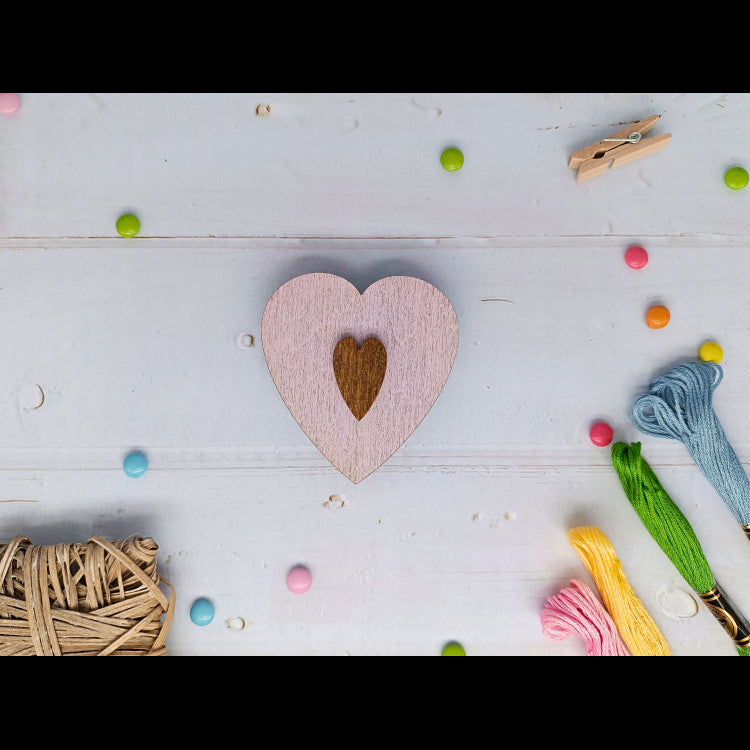 Magneet Naalddoosje - Pink Heart
