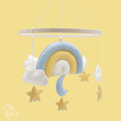 DIY Felt Kit - Rainbow Mobile - Blue