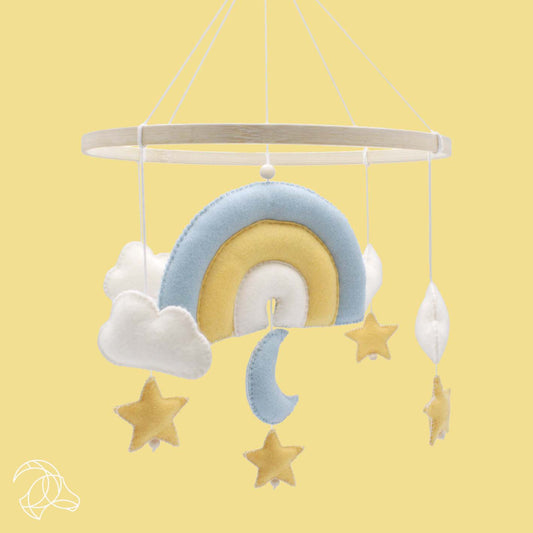DIY Felt Kit - Rainbow Mobile - Blue