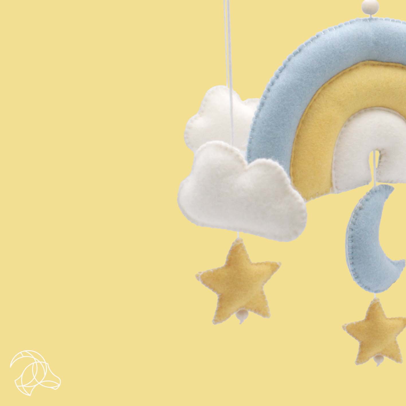 DIY Felt Kit - Rainbow Mobile - Blue