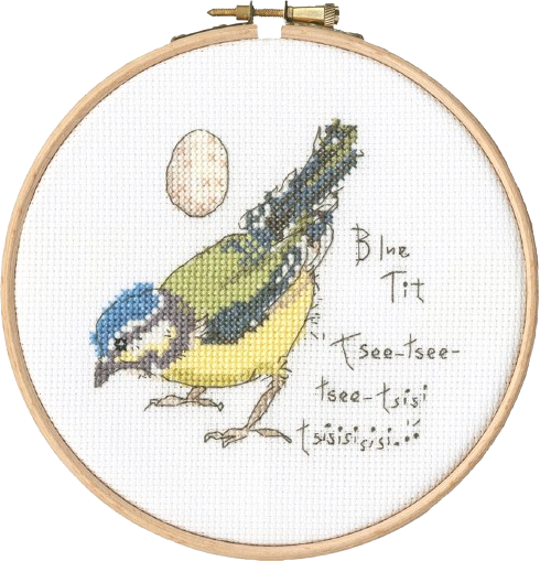 Kit de broderie - Petite Mésange bleue XMF6