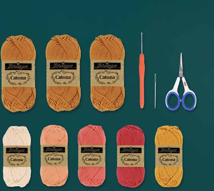 Scheepjes Beginner Crochet Kit - Granny Square Bag Brown