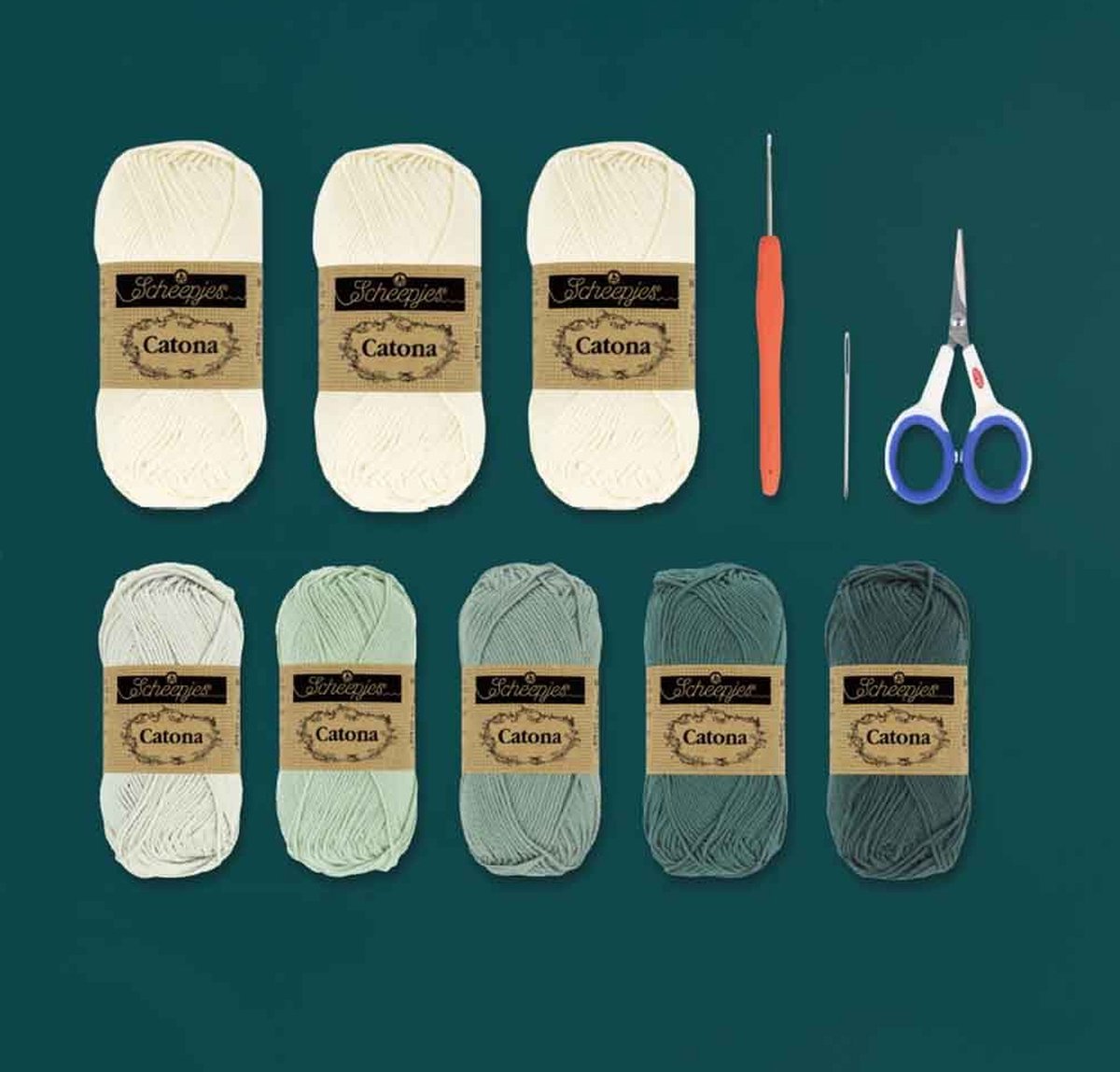 Scheepjes Beginner Crochet Kit - Granny Square Bag Blue