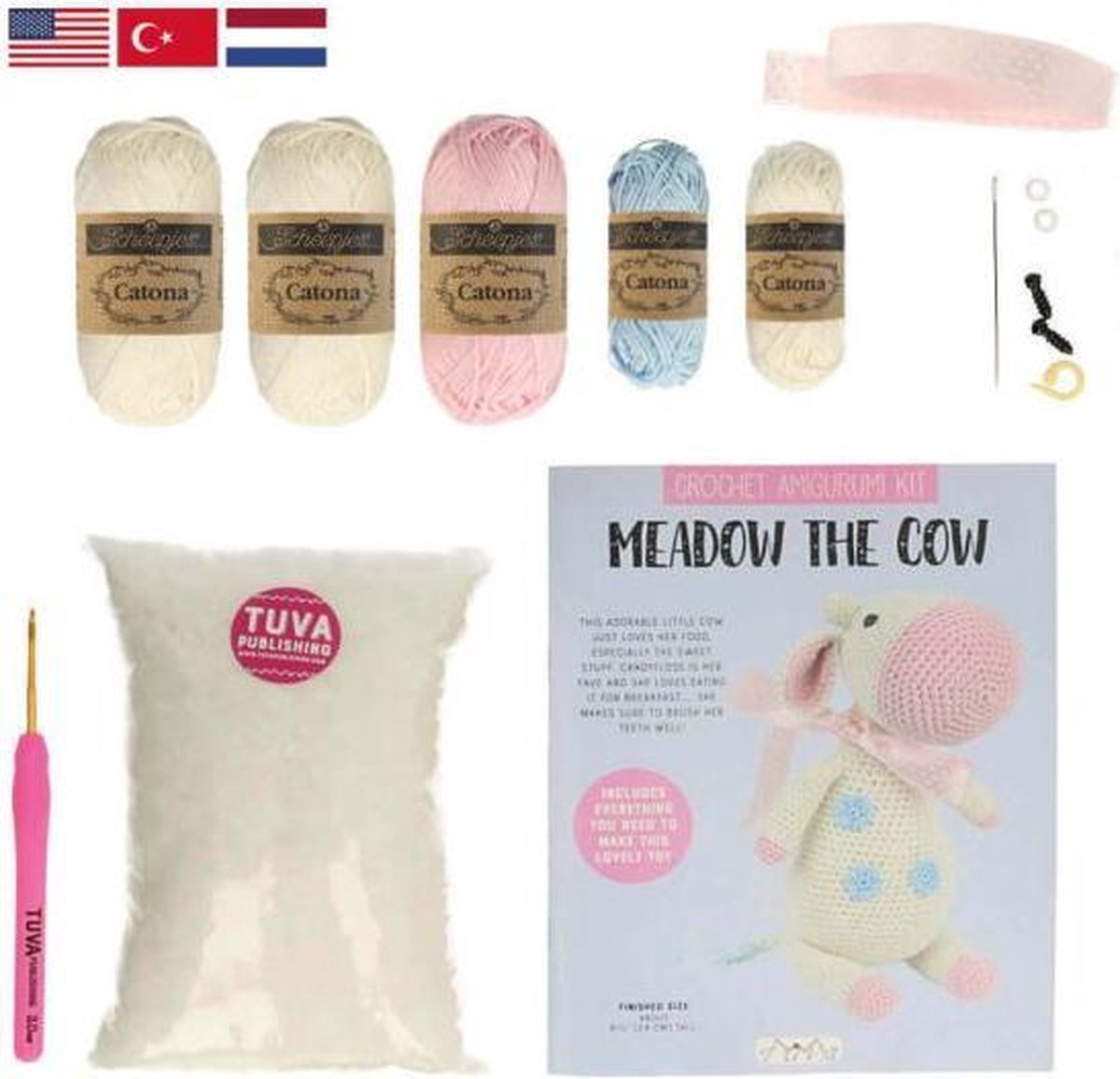Tuva Crochet Kit Amigurumi - Meadow The Cow