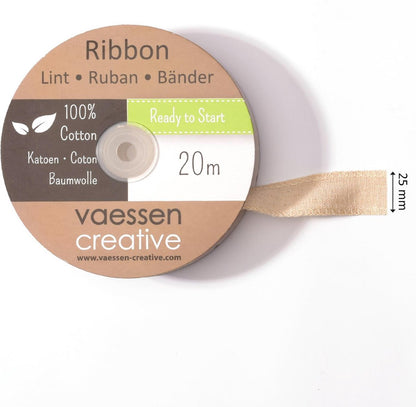 Lint Katoen - Bruin - 25mm x 20m