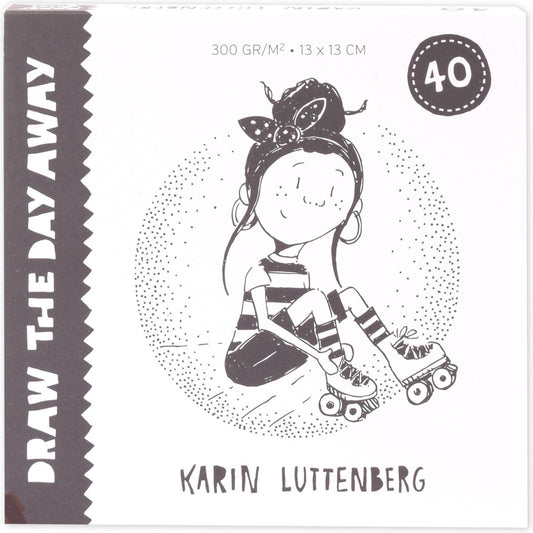 Blanco kaartenblok - Draw The Day Away 13x13cm
