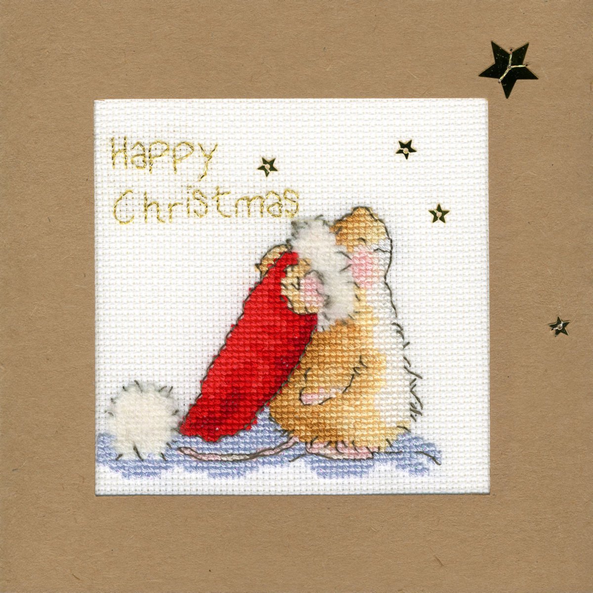 Greeting Card Embroidery Kit - Christmas - Star Gazing XMAS20