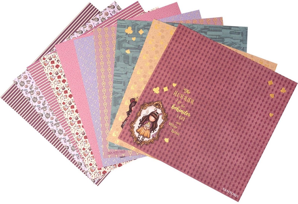 Paper Set - Santoro Gorjuss - Lost In Wonderland - 5x2 Double-Sided Designs