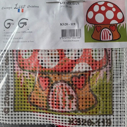 Kit de broderie pour enfants - Maison Champignon