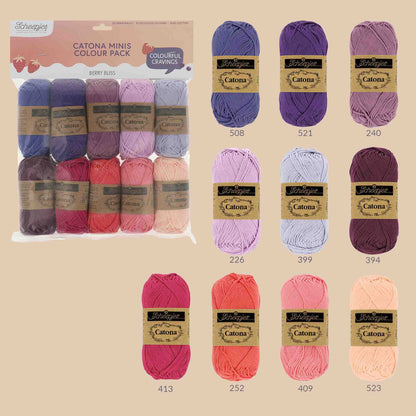 Scheepjes Catona Colour Pack 10x25g - Berry Bliss 24955