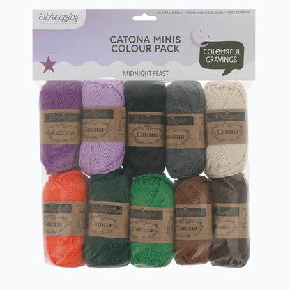 Scheepjes Catona Colour Pack 10x25g - Midnight Feast 24957