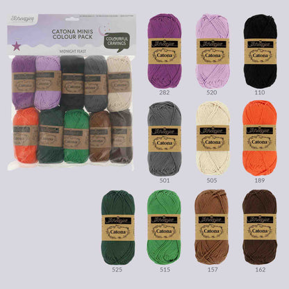 Scheepjes Catona Colour Pack 10x25g - Midnight Feast 24957