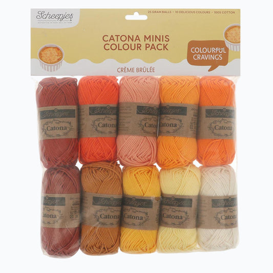 Scheepjes Catona Colour Pack 10x25g - Crème Brûlée 24958