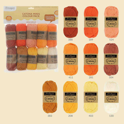Scheepjes Catona Colour Pack 10x25g - Crème Brûlée 24958