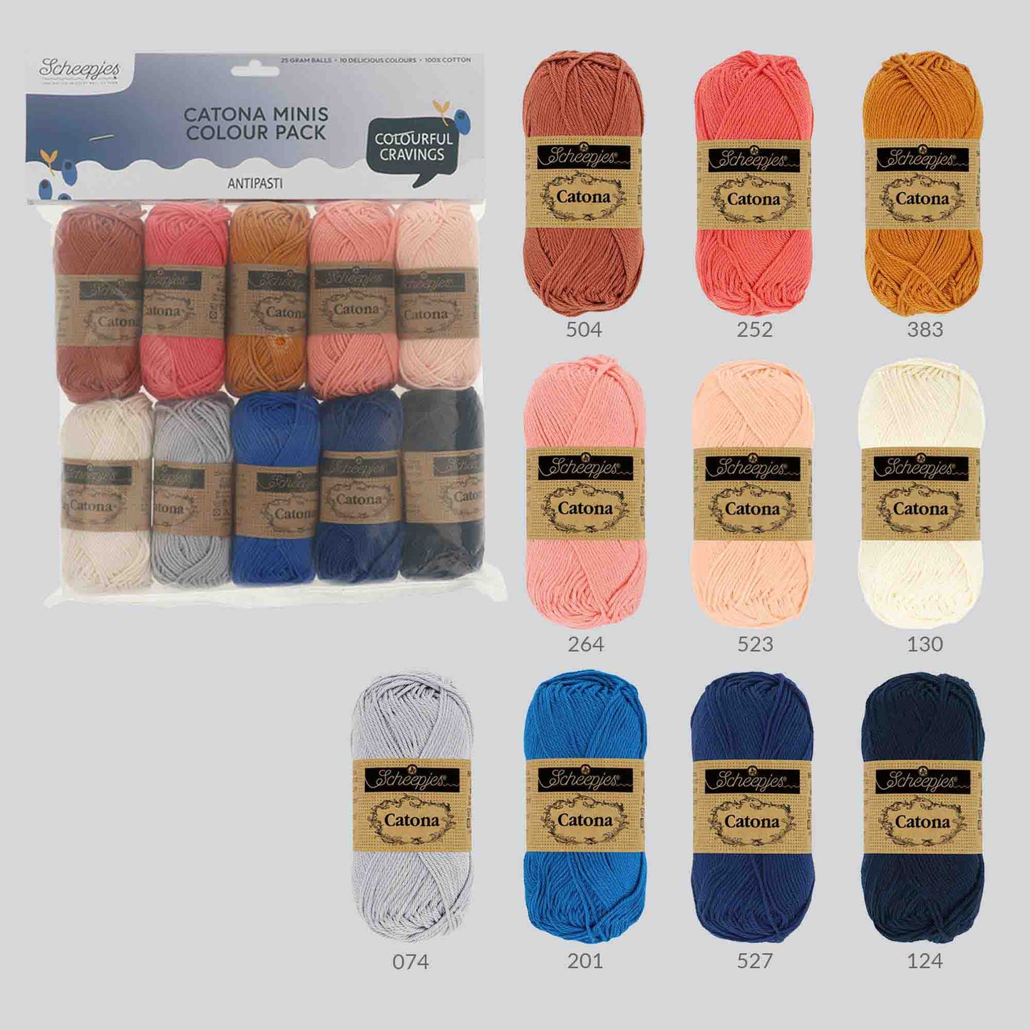 Scheepjes Catona Colour Pack 10x25g - Antipasti 24959