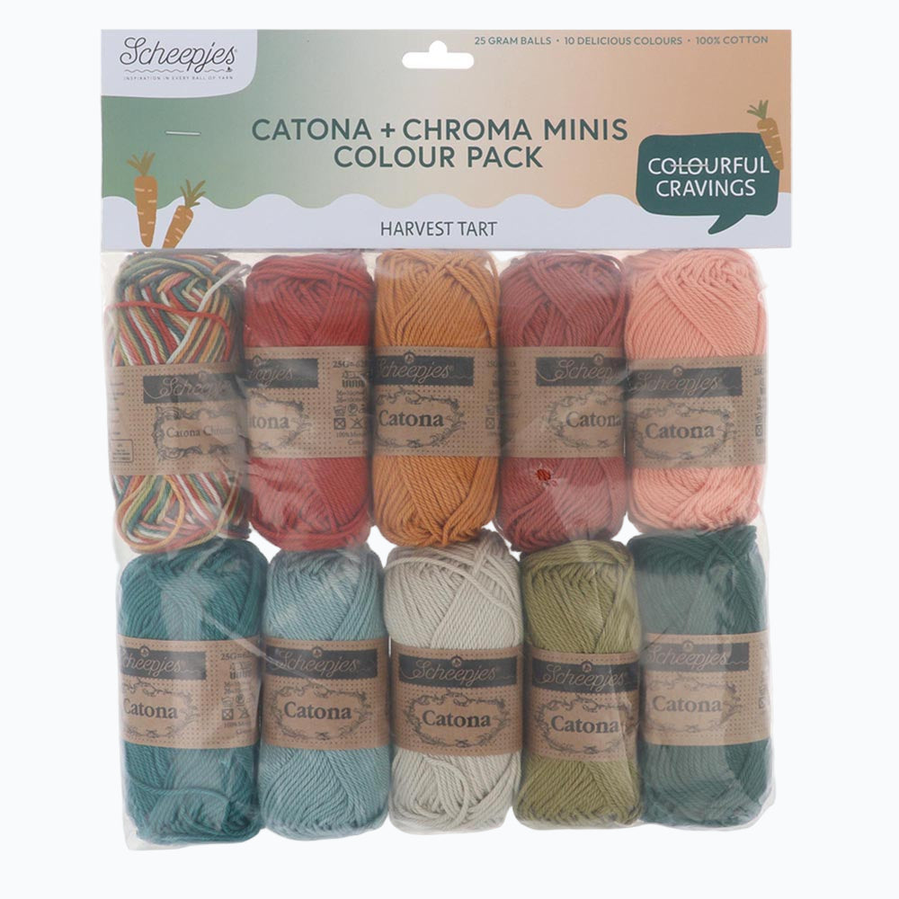 Scheepjes Catona & Chroma Colour Pack 10x25g - Harvest Tart 24963
