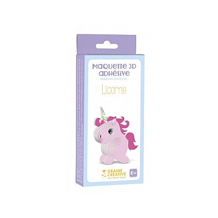 Mini Knutselpakket 3D Maquette - Eenhoorn