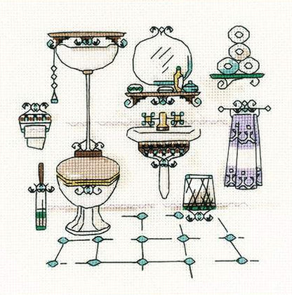 Embroidery kit - Bathroom Interior