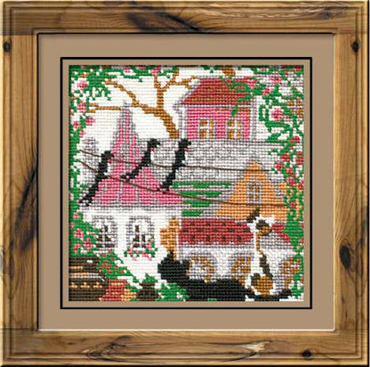 Embroidery kit - City &amp; Cats, Summer 612