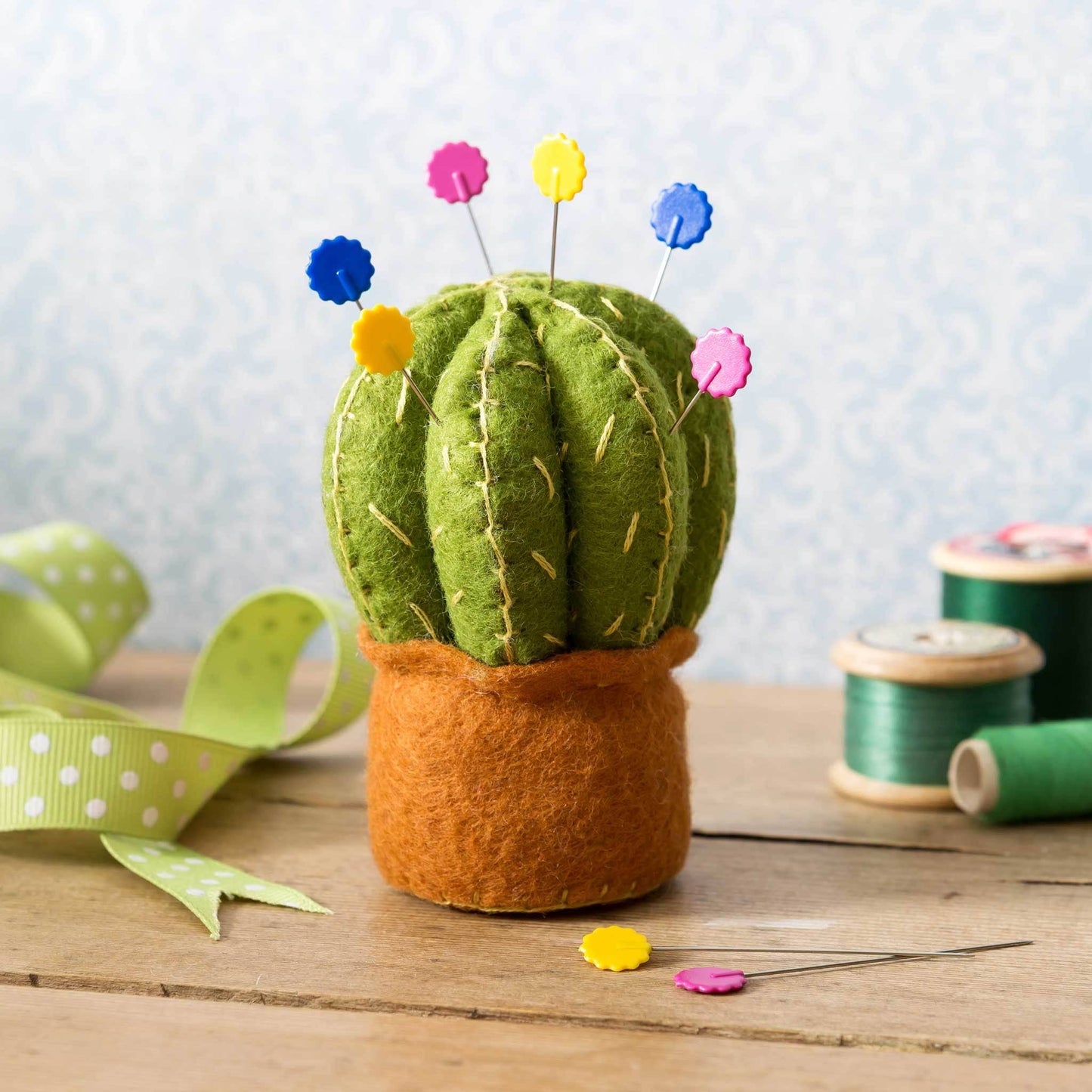 Cactus Pincushion Felt Craft Mini Cushion Set