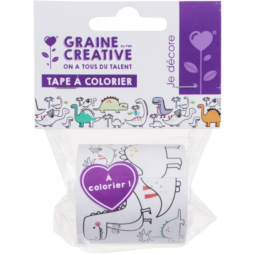 Masking Tape om in te Kleuren - Dinosaurussen