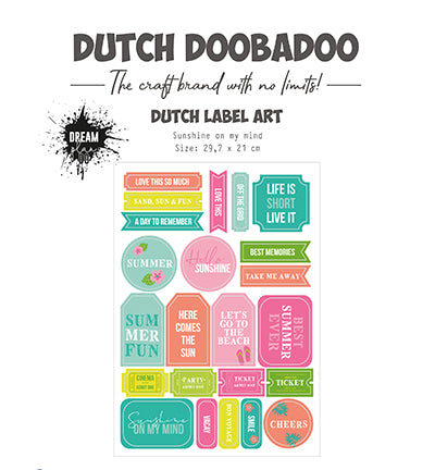 DDBD Label Art - A4 Dream Plan Do - Sunshine On My Mind