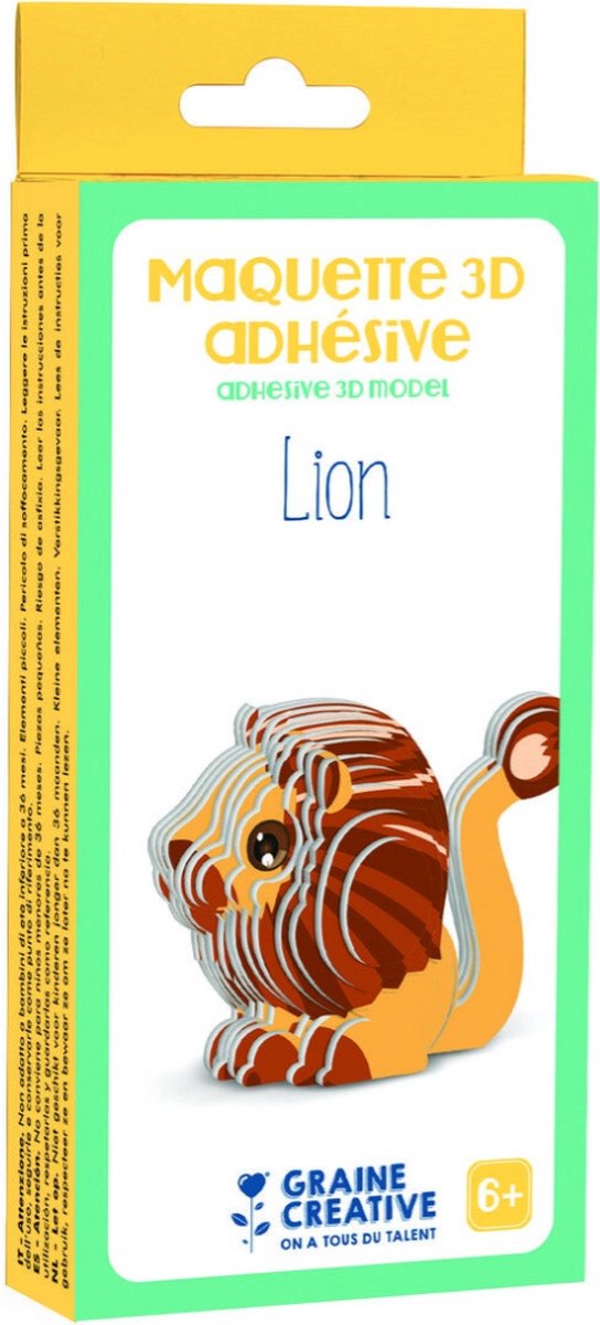 Mini Knutselpakket 3D Maquette - Leeuw