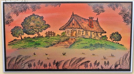 Clear Stamp - Nellie's Choice - Idyllic Floral Scenes: Country House IFS052