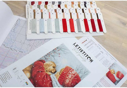 Kit de broderie - Câlins de Noël L8019