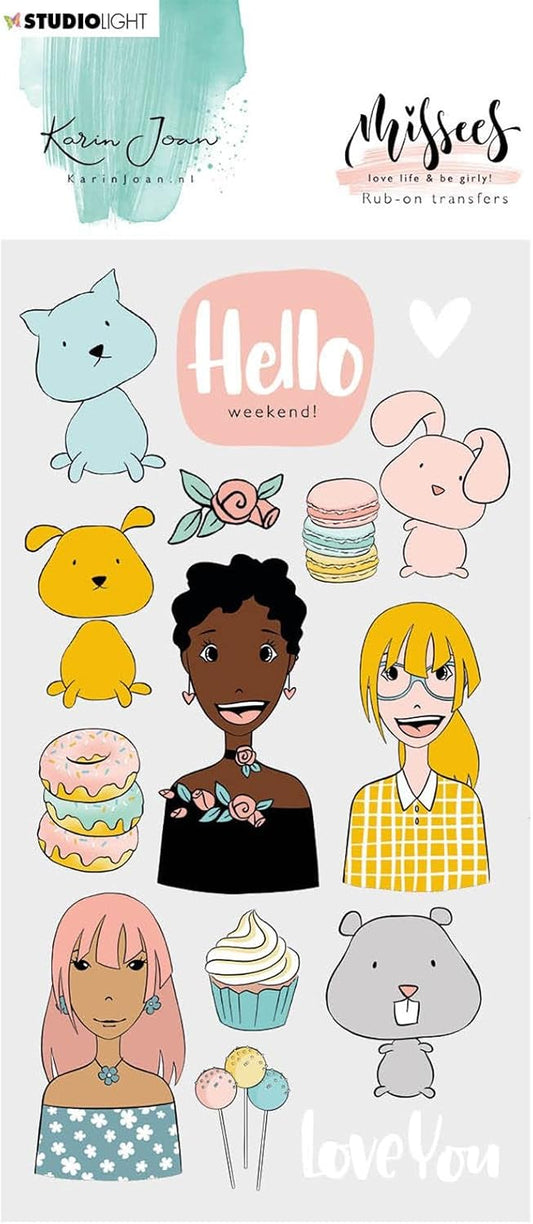 Rub-on Transfer Stickers - Karin Joan Missees collection no. 05