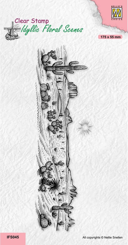 Clear Stamp - Nellie's Choice - Idyllic Floral Scenes: Desert IFS045