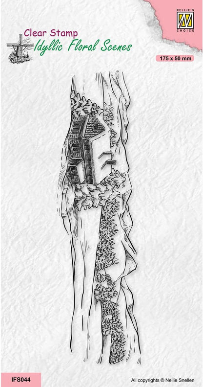 Clear Stamp - Nellie's Choice - Idyllic Floral Scenes: Snow Landscape IFS044