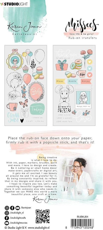 Rub-on Transfer Stickers - Karin Joan Missees collection no. 04