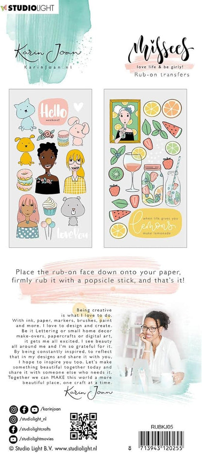 Rub-on Transfer Stickers - Karin Joan Missees collection no. 05