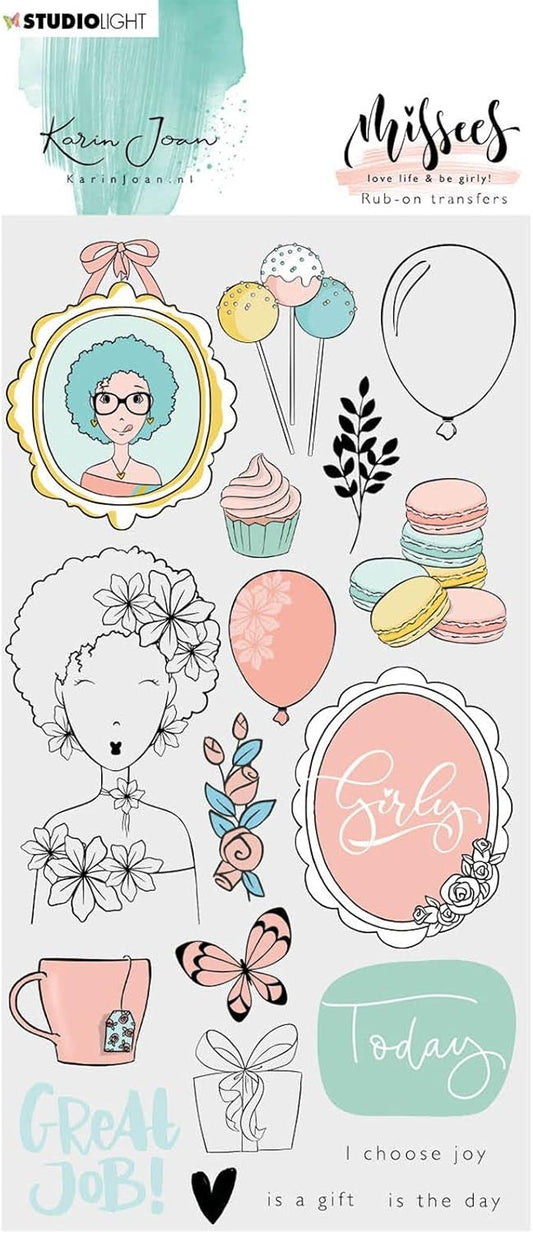 Rub-on Transfer Stickers - Karin Joan Missees collection no. 04