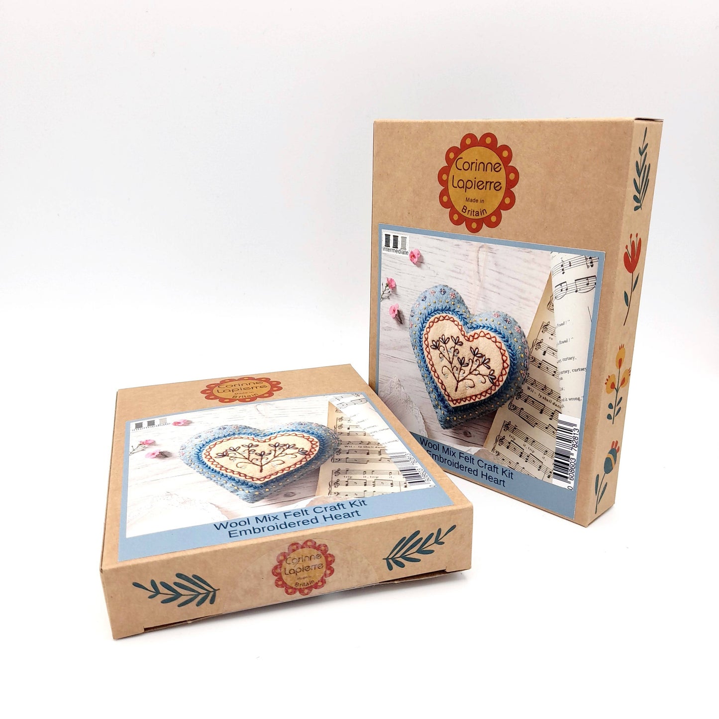 Borduurpakket Met Vilt - Hart