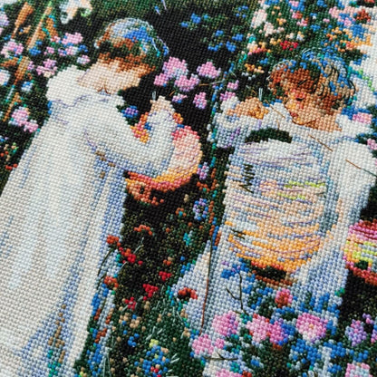 Kit de point de croix - Œillet, lys, lys, rose, d'après le tableau 2053 de J.S. Sargent