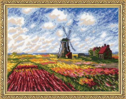 Borduurpakket - Tulip FIelds, After C. Monet's Painting 1643