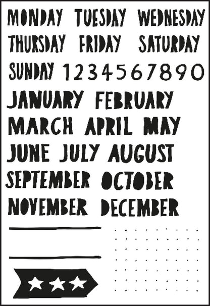 Clear Stamp - A6 Bullet Journal