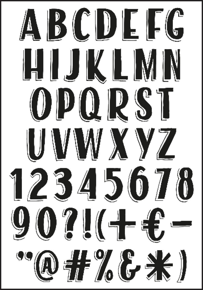 Clear Stamp - A6 Alphabet Vintage