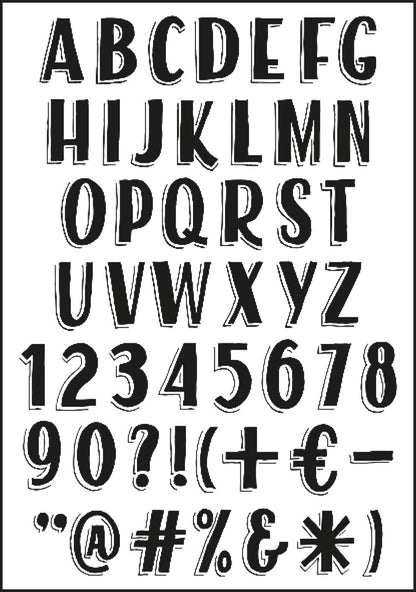 Clear Stamp - A6 Alphabet Vintage