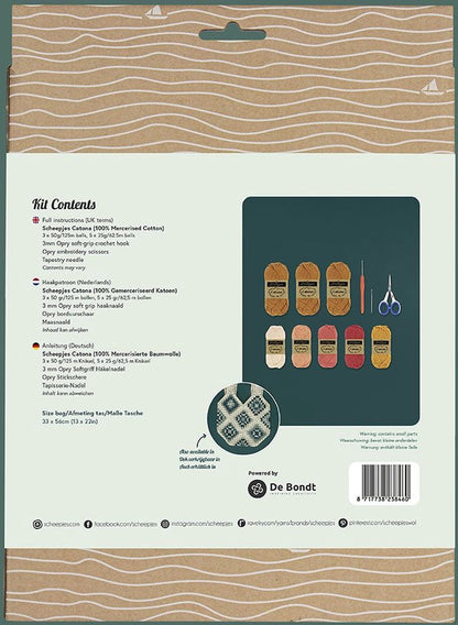 Scheepjes Beginner Crochet Kit - Granny Square Bag Brown