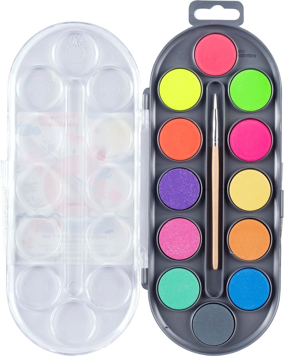 Watercolor Set - Metallic &amp; Neon - 12 Pieces