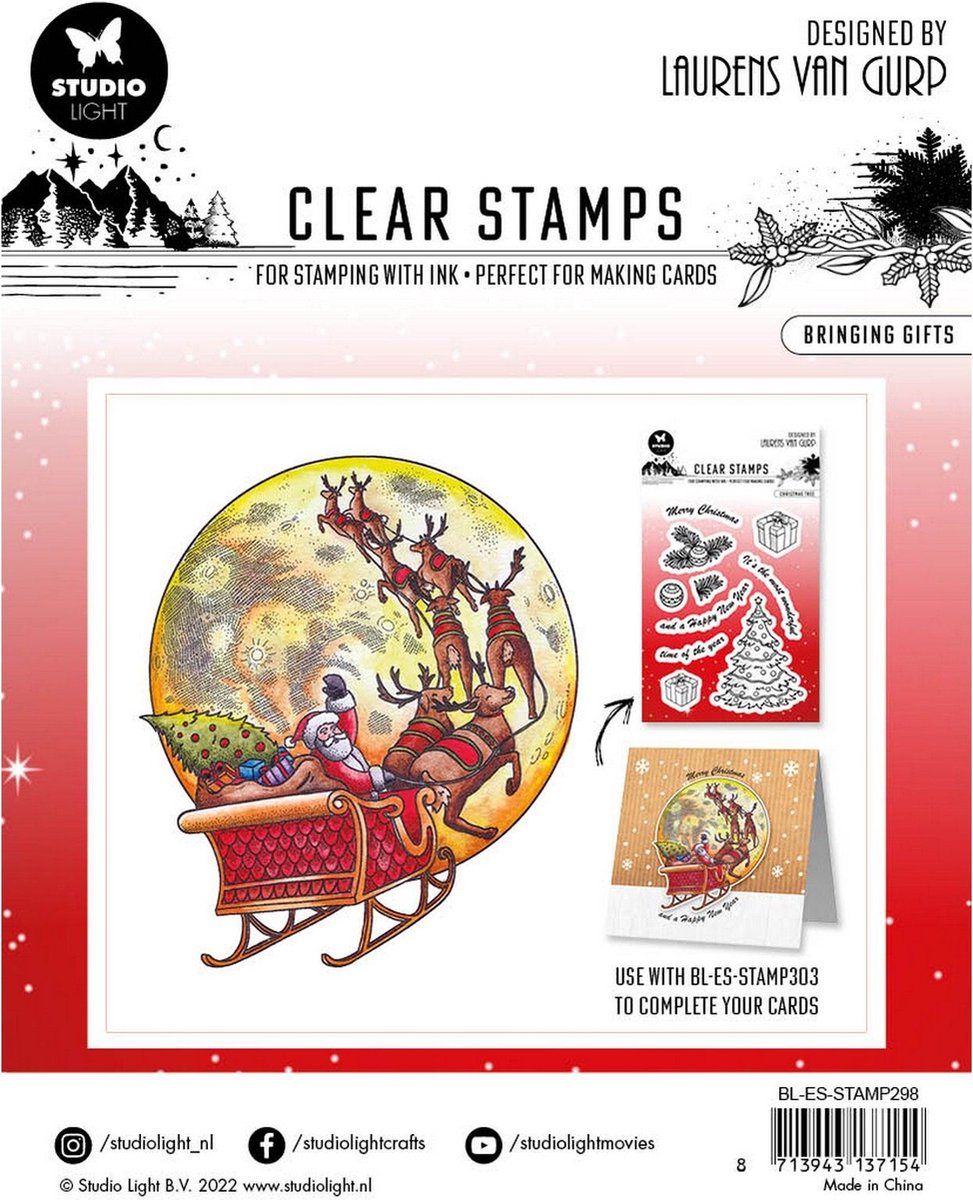 Clear Stamp - Christmas Essentials - Bringing Gifts 298