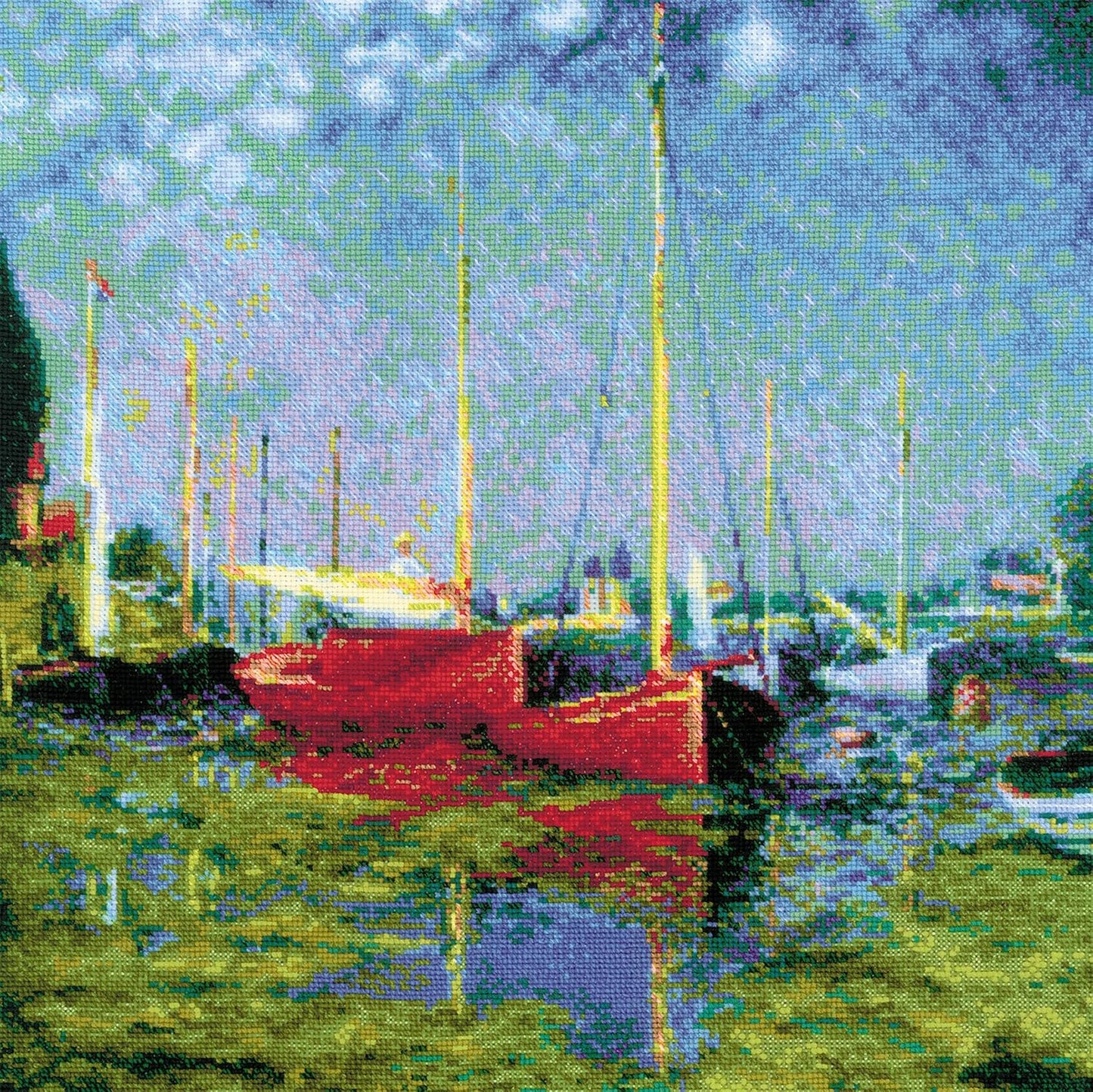 Embroidery kit - Argenteuil, After C. Monet's Painting 1779