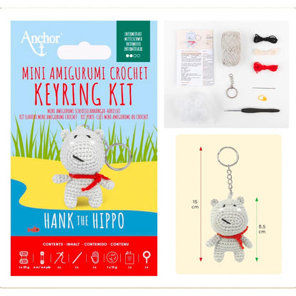 Anchor Mini Amigurumi Haak Kit - Sleutelhanger Nijlpaard