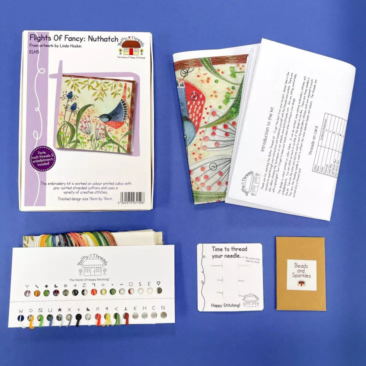 Kit de broderie - Envolées de fantaisie : Sittelle ELH5