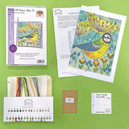 Embroidery Kit - Flights of Fancy Embroidery: Blue Tit ELH06
