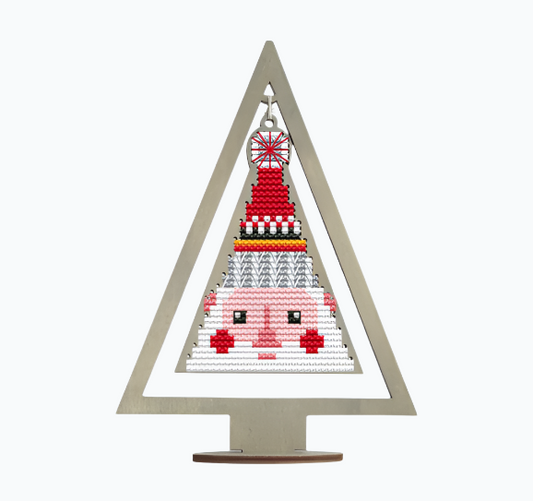 Borduurpakket Kerstboom - Santa