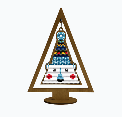 Embroidery kit Christmas tree - Bear